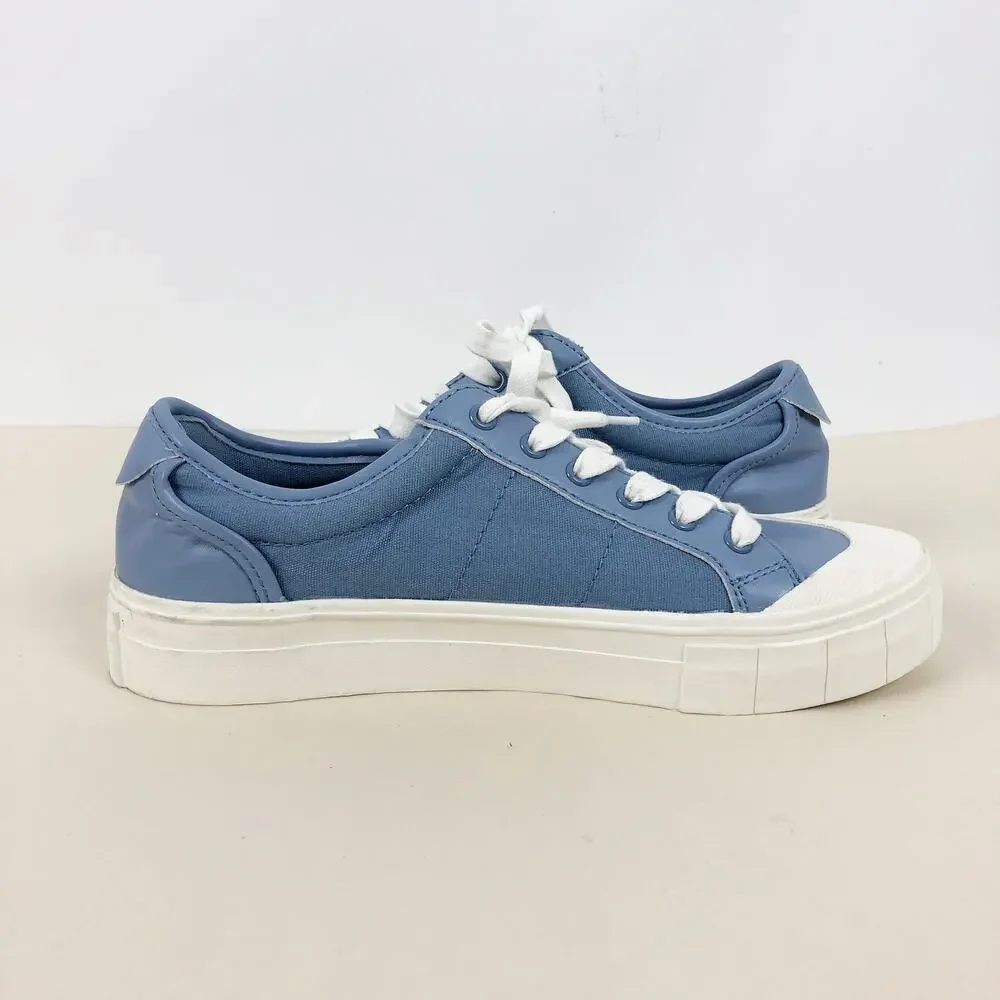 Susina Womens Fashion Sneakers Size 8M Blue Round Toe Low Top Lace Up Shoes